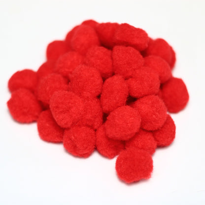 Pom Pom (Single Colour, Pack of 100) Red - MySkillShaala